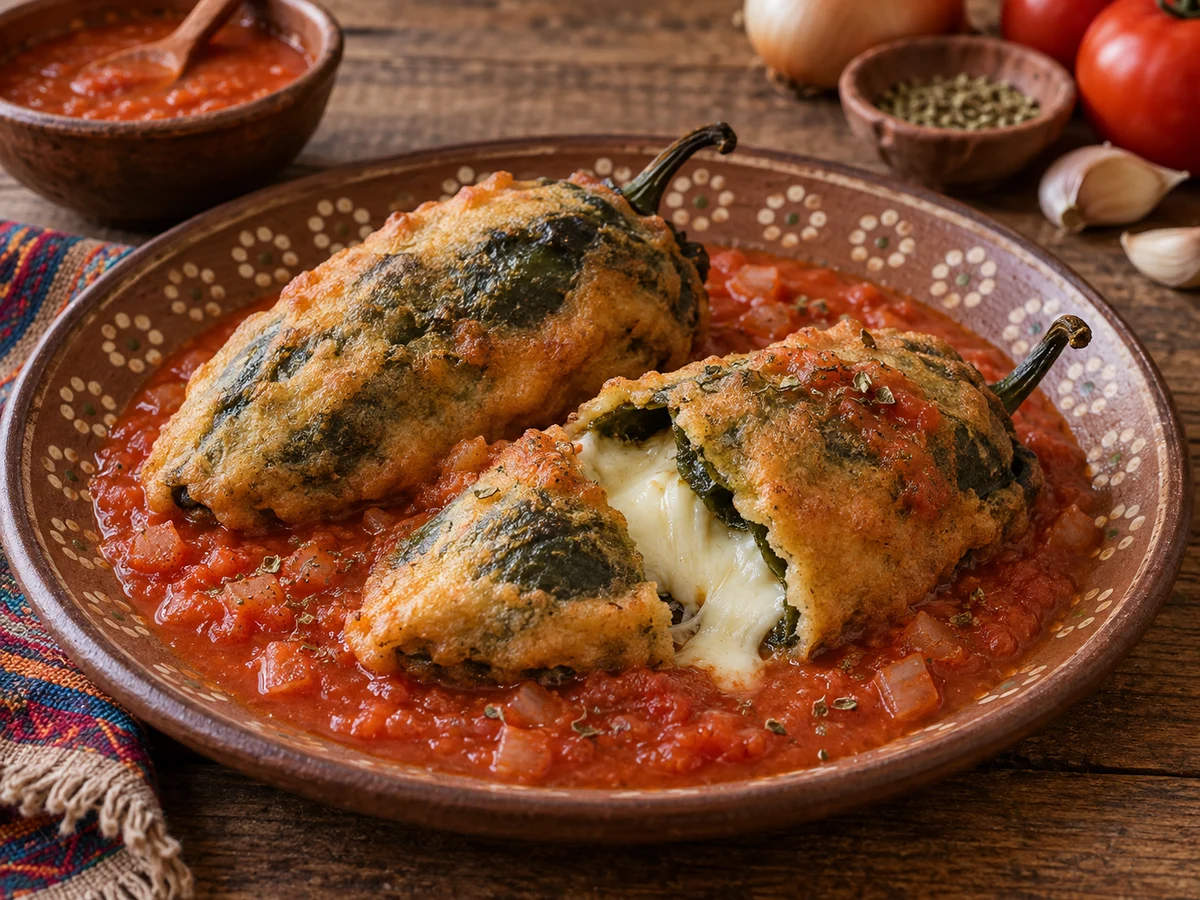 Chiles rellenos, mexikanska rätt från Behnaz kök