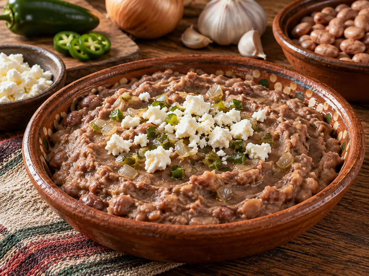 Frijoles refritos, mexikanska rätt från Behnaz kök