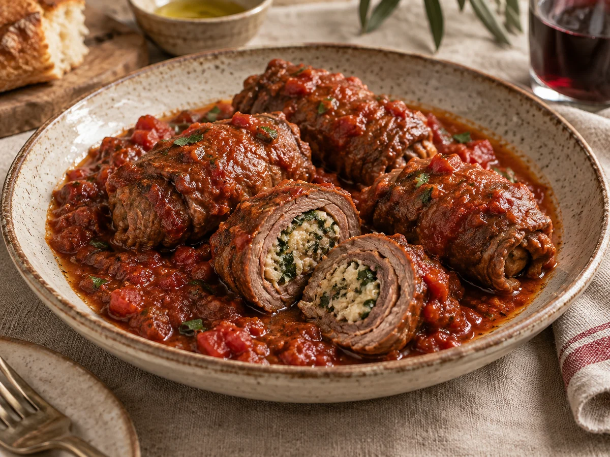 Involtini di manzo, italienska rätt från Behnaz kök