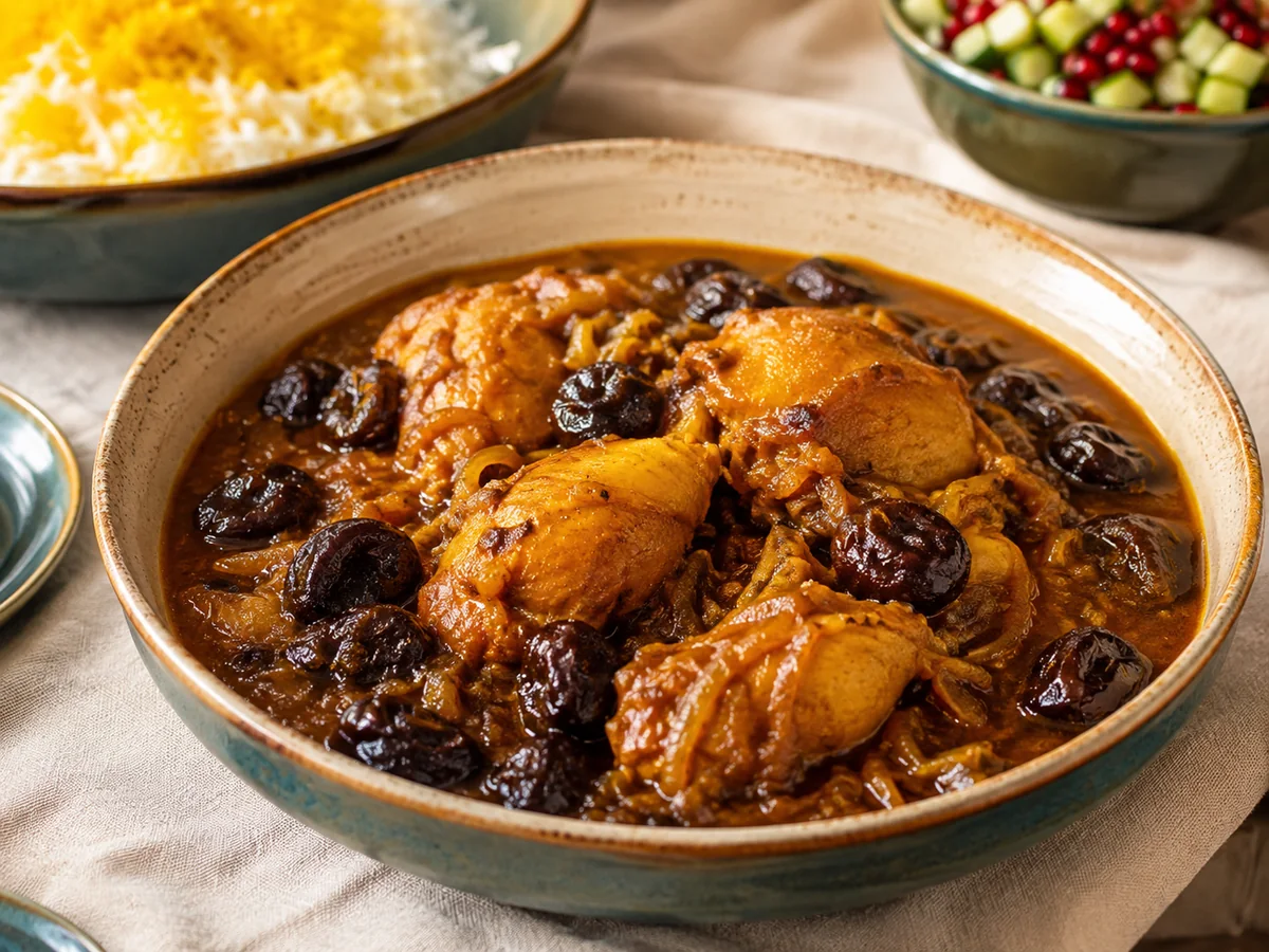 Khoresh aloo, persiska rätt från Behnaz kök