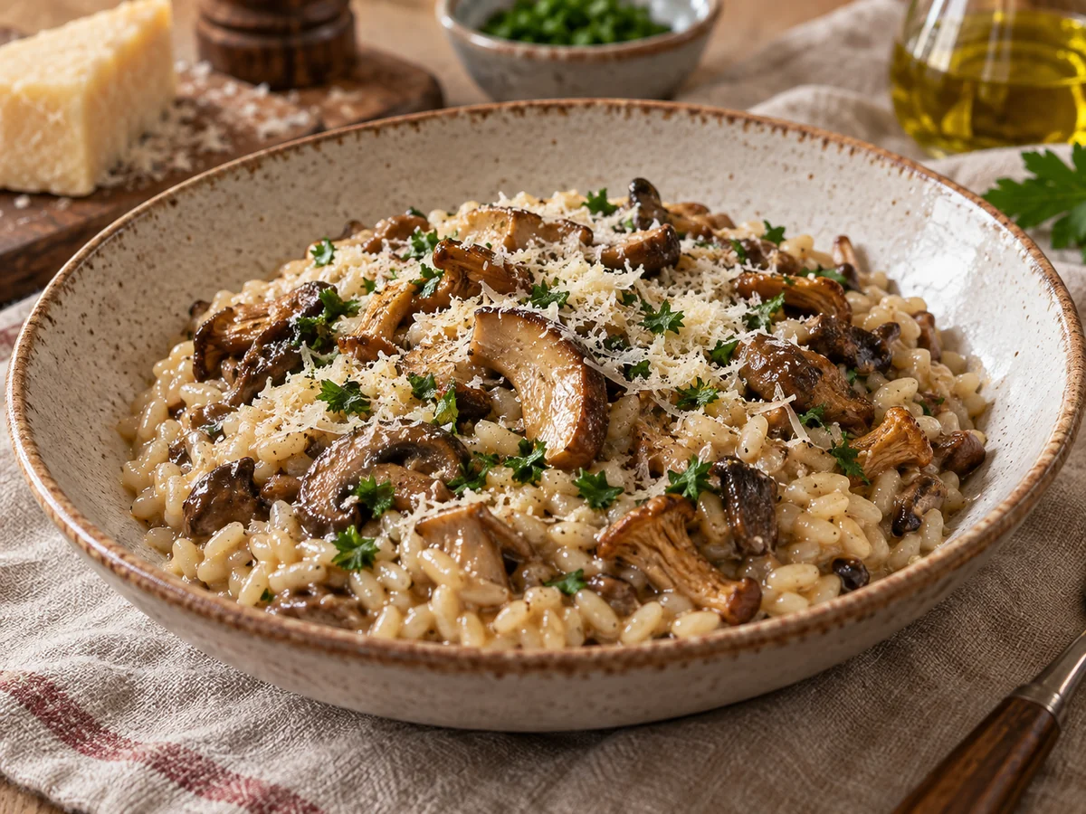 Risotto ai funghi, italienska rätt från Behnaz kök
