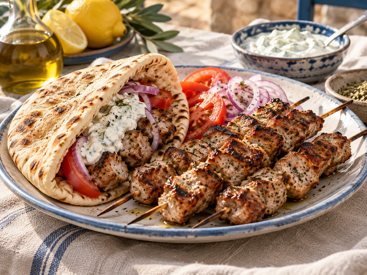 Souvlaki, grekiska rätt från Behnaz kök