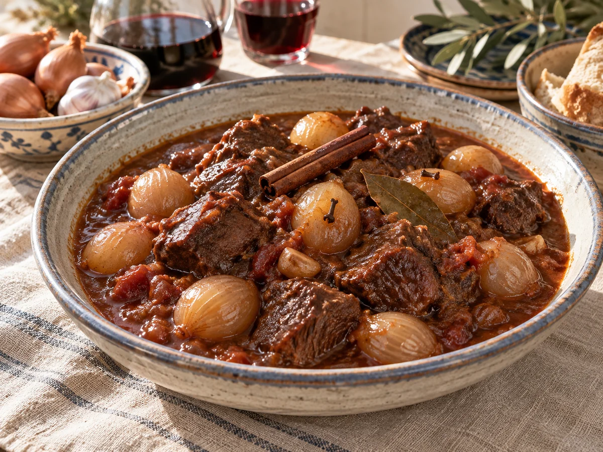 Stifado, grekiska rätt från Behnaz kök